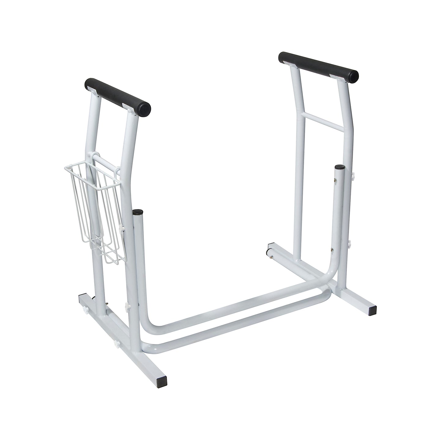 Toilet/Commode Safety Rail Rails w/ Magazine Holder Cs/2