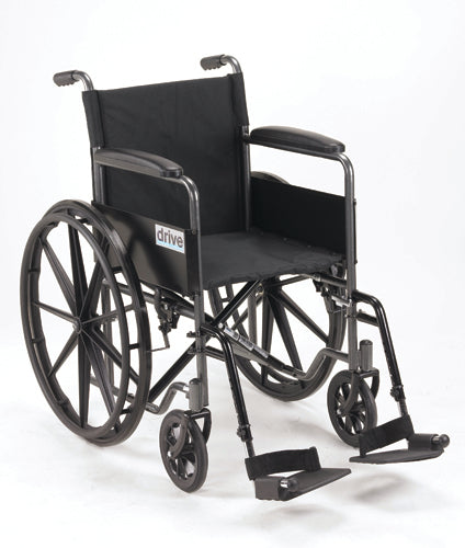 Wheelchair 18 w/Fixed Full Arms & Swingaway Det Footrests