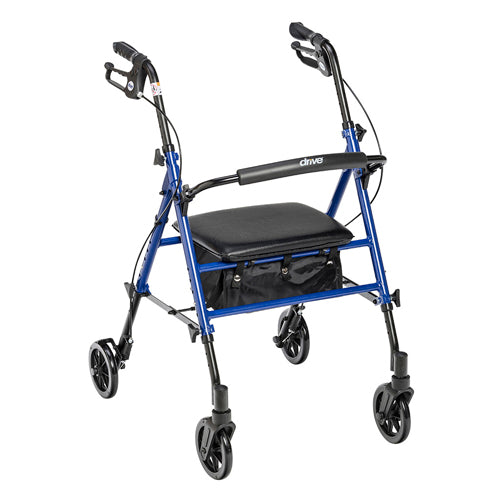 Rollator Aluminum w/Adj. Seat Height Blue