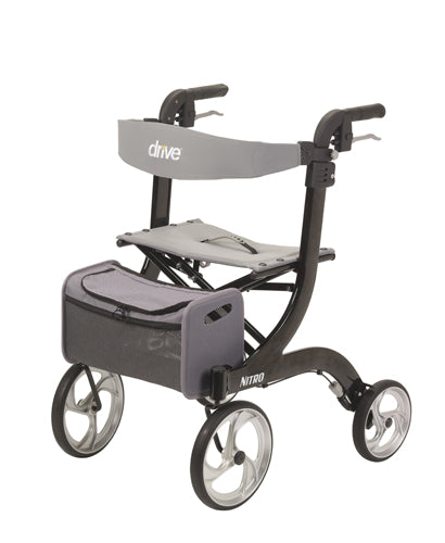 Nitro Rollator Black with 10 Casters