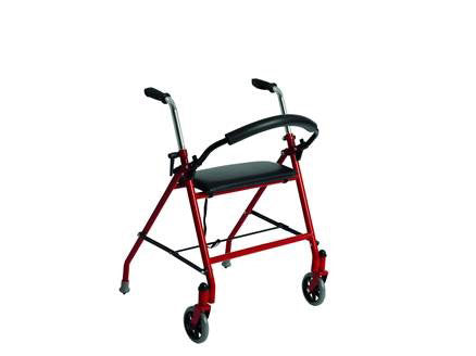 Rollator Push Down Brake Red