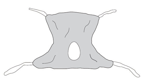 Patient Sling Full Body Mesh Commode Opening XL