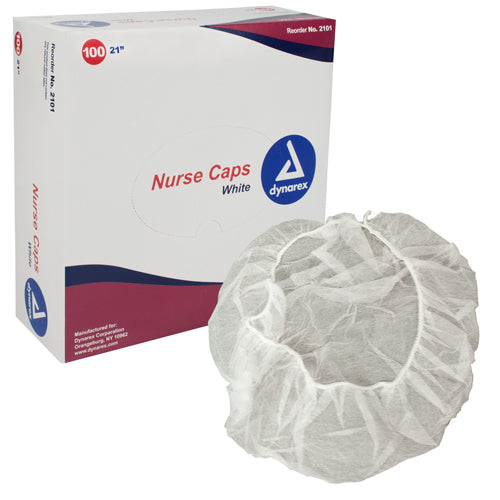 Surgical Caps White 21 Bx/100