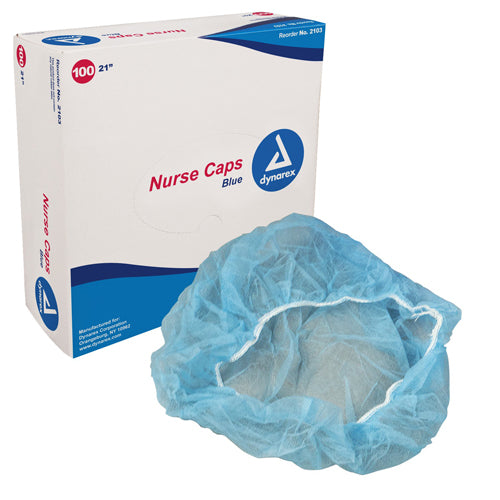 Surgical Caps Blue 21 Bx/100