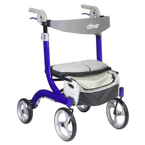 Nitro DLX Rollator Firm Foam Seat Blue Frame