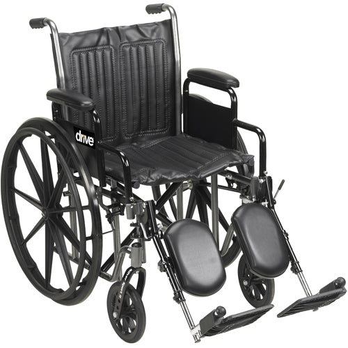 Wheelchair 16 Dual Axle Detachable Full Arms ELR