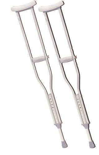 Push Button Alum Adj Crutch Tall-Ptnt Hgt 5'10 -6'6 -Cs/8