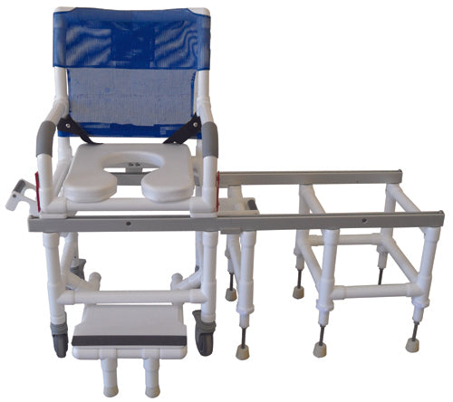 Dual Commode Shower/Transf PVC Chair Deluxew/OneStep Lock