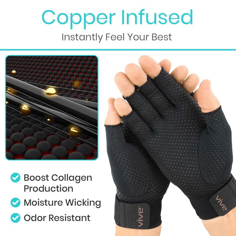 Copper Arthritis Gloves with Strap